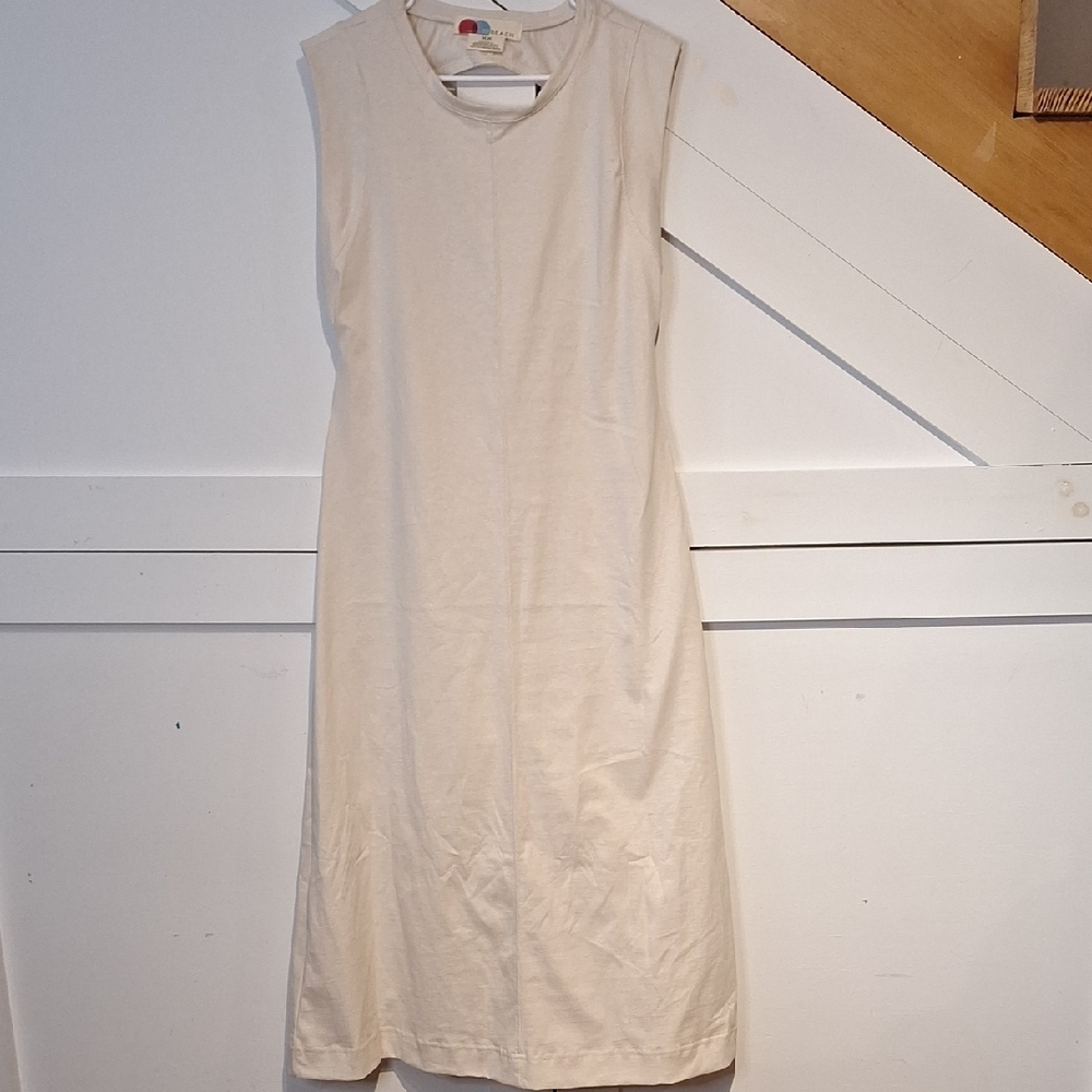 Free People Cream Sleeveless Dress